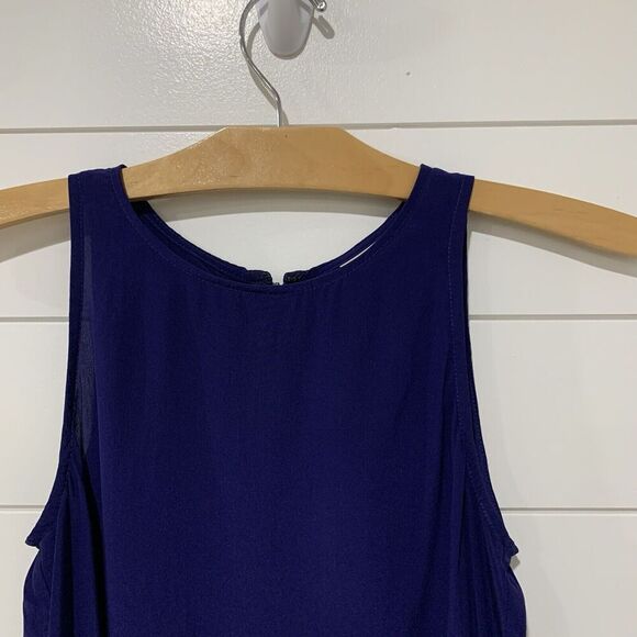 Ellie Kai | Silk Tank Top Sleeveless Blue Purple- Size 0 - Picture 2 of 6